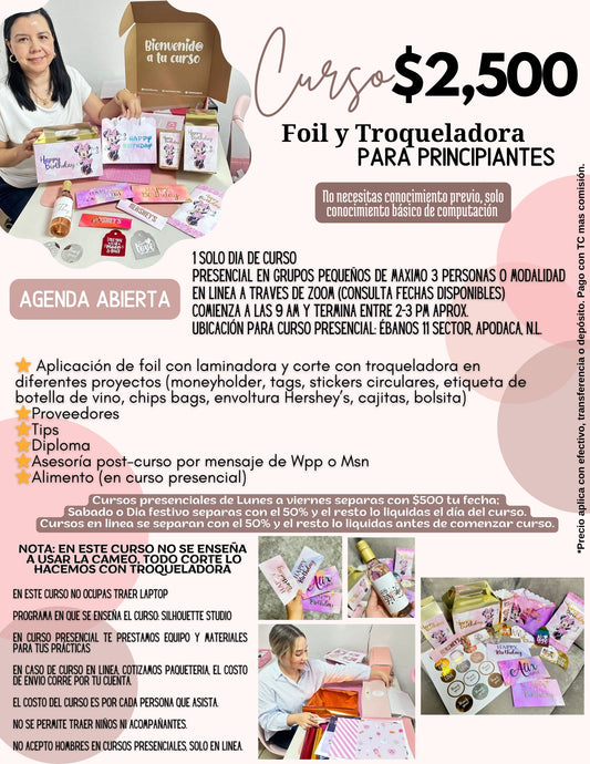 Curso de Foil y Troqueladora (Anticipo)